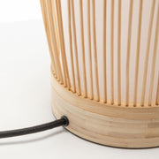 Natural Hand-Woven Bamboo Cylinder Table Lamp – image 3