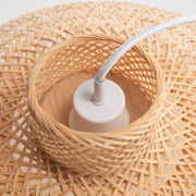 Natural Hand-Woven Bamboo Dome Pendant Lamp – image 2