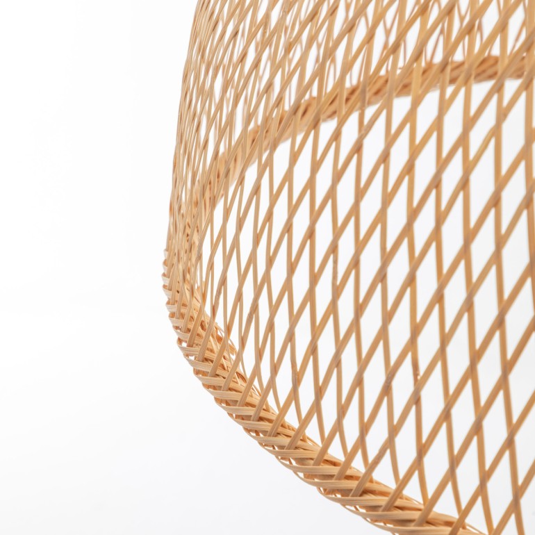 Natural Hand-Woven Bamboo Dome Pendant Lamp – image 4