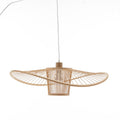 Natural Premium Hand-Woven Bamboo Wide Brim Pendant Lamp – E27 | Dining Room & Living Space