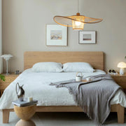 Natural Hand-Woven Bamboo Wide Brim Pendant Lamp – Large – image 7