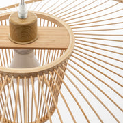 Natural Hand-Woven Bamboo Wide Brim Pendant Lamp – Large – image 3