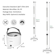 Round Mop and Bucket Set with Clean & Dirty Water Separation – White – image 2