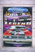 Ford Legend GT Metal Sign | 30x40cm | Vintage Australian Muscle Car Garage Wall Décor | Man Cave | Petroliana