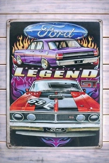 Ford Legend GT vintage metal wall sign 30x40cm for a garage or man cave