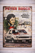 Peter Brock Holden Torana A9X Metal Sign | 30x40cm | 1978–79 Bathurst | Vintage Garage & Man Cave Wall Décor