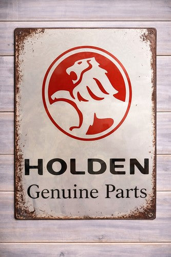 Holden Genuine Parts vintage metal wall sign 20x30cm for a garage or man cave
